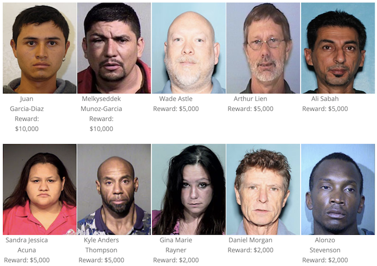Maricopa County Sheriff’s Office Announces 10 Most Wanted Fugitives