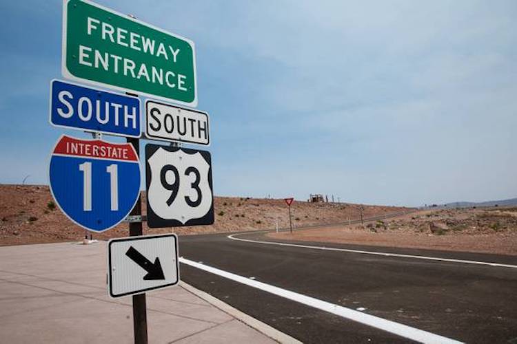Route Between Phoenix/Las Vegas Now Divided Four-Lane Highway