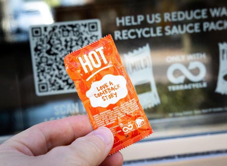 Taco Bell Asks Customers to Return Sauce Packets for Recycling