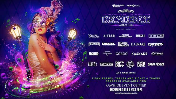 New Year’s Eve Two Day Music Festival Decadence AZ Announces Line Up