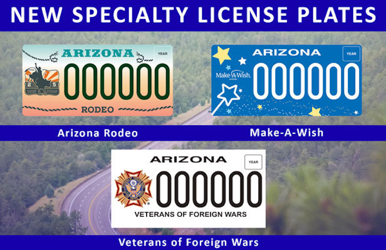 ADOT MVD Unveils 15 New Specialty License Plates 