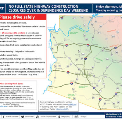 No Highway Construction Closures Over July 4 Weekend 